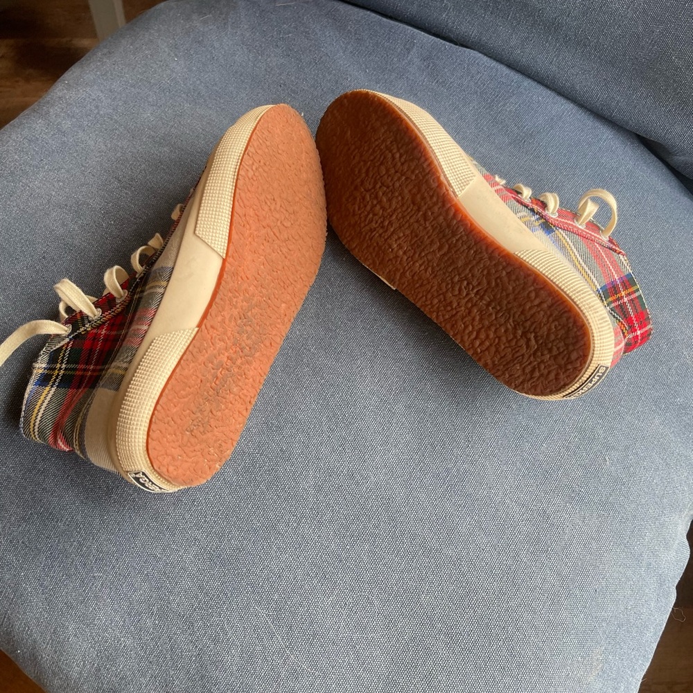 Superga Plaid Shearling High Tops - SIZE 38/7.5 - Picture 7 of 7
